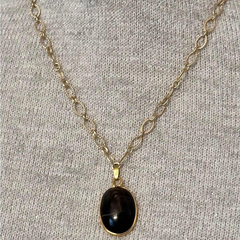 Timeless BlueTiger Eye Pendant Necklace